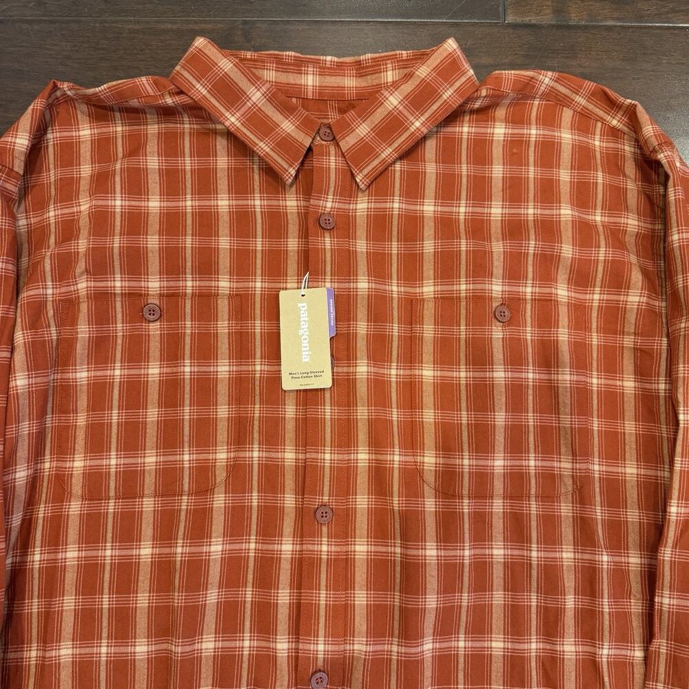 Patagonia Island Hopper Plaid Shirt Modern Blue Long Sleeve XXL Large NWT
